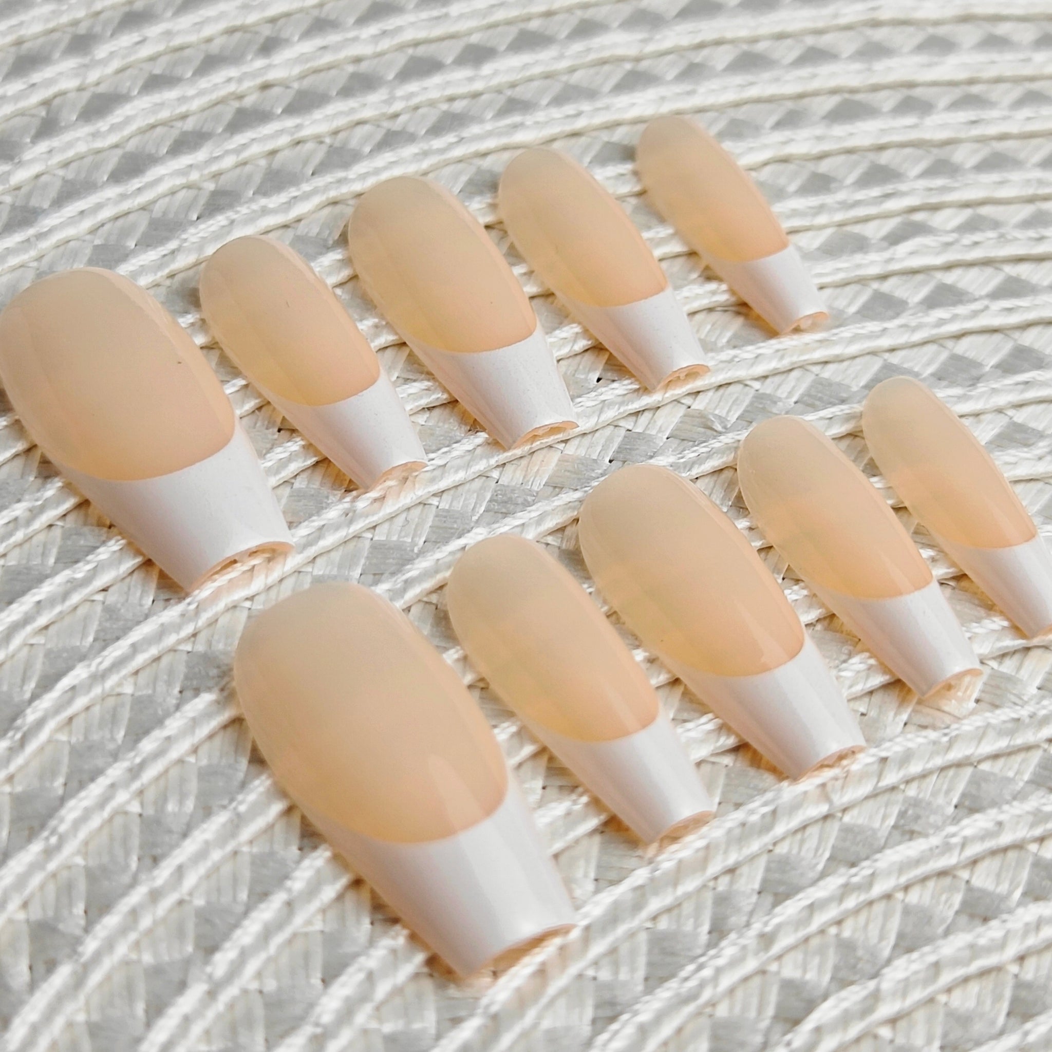 Medium Ballerina - Nude Peach & White