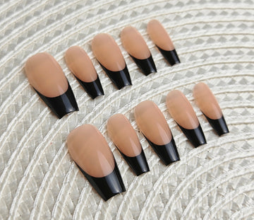 Medium Ballerina - Nude Brown & Black